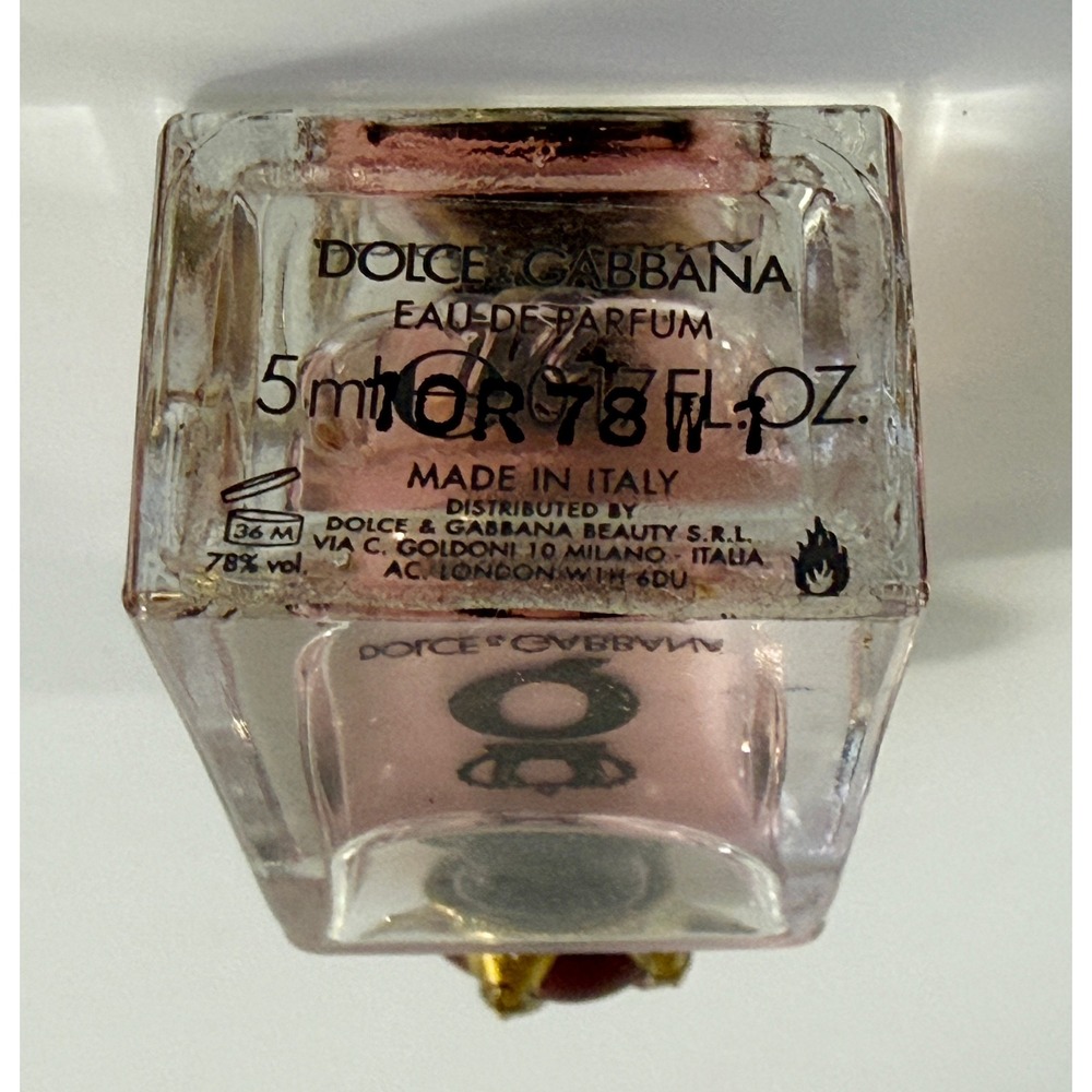 Dolce & Gabbana Q Eau de Parfum Women 5ml Pink Miniature Crown Cap Fragrance - Picture 3 of 4